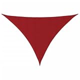 Tenda a vela triangolare rossa, 3 x 4 x 4 m