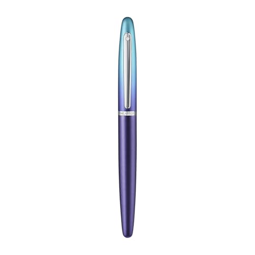 Image of Sheaffer Expressions VFM 9430 Blue and Purple Pearlised Gradient Rollerball Pen with Chrome Plated Trims