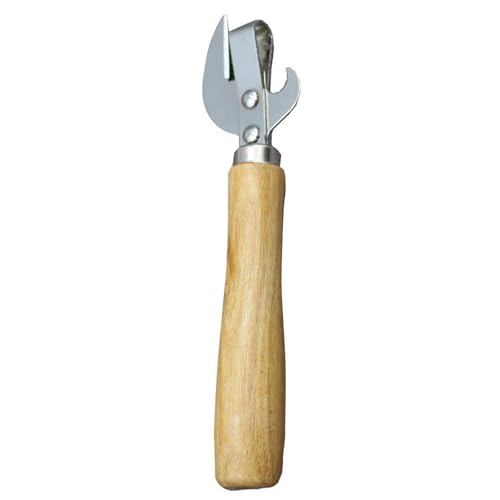 Apriscatole manuale sicuro in metallo con taglio laterale in acciaio professionale ergonomico apriscatole con manico in legno utensili da cucina
