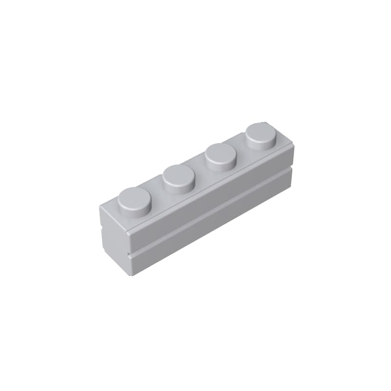 Gobricks 15533 Basic Bricks Brick Special 1x4 with Masonry Brick Profile 50 Pieces GDS-632 Compatible with Lego Building Blocks Color:gray white โ image 1
