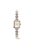 Daniel Wellington Quadro Mini 3-Link Two Tone Gold - Orologio da donna in acciaio inossidabile, 3 maglie bicolore argento oro rosa, 15,4x18,2mm