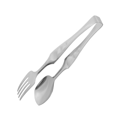 STOBAZA 1pezzi Pinze Per Servire Alimenti in Acciaio Inossidabile Pratiche Pinze Per Cucchiaio e Forchetta Maneggevoli e Resistenti Al Calore