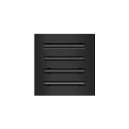 BUILDMART - 8x8 Modern AC Vent Cover - Decorative Black Air Vent - Standard Linear Slot Diffuser - Register Grille for Ceiling, Walls & Floors - Texas Buildmart