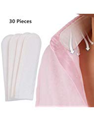 Beautymei 30 Packs Self-adhesive Disposable Collar Protector Sweat Pads Collar Grime - White Collar Grime - Cuffs Hat Insert Liners Sweater Pad 9.25 x 1.46in