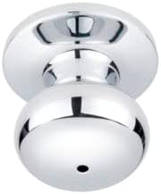 Better Home Products Noe Valley Privacy Door Knob | Round Ball Bathroom Bedroom Door Knobs, Keyless Interior Door Hardware - Chrome