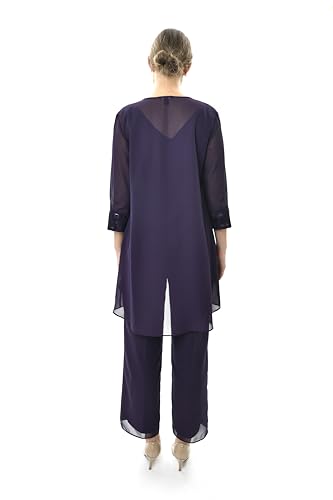 Image of Le Bos Women's 3 Piece Short Sleeve Day to Dinner Pant Set