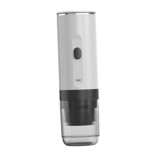 ＡＷＨＡＯ Cafetera Expreso Eléctrica Portátil, Inalámbrica Y Compacta, Ideal para Acampar, Hacer Senderismo Y Pescar, Blanco, Individual