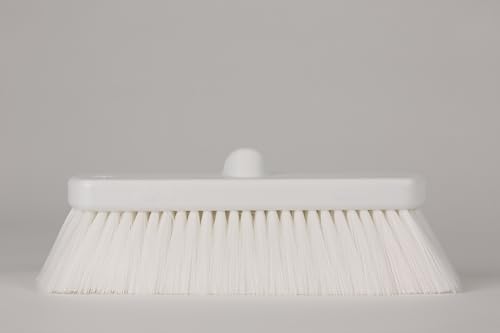 Image of SPARTA 41278EC02 Flo-Thru Plastic Wall Scrub Brush, Equipment Brush With Soft Nylex Bristles For Industrial Kitchens, Hospitals, Commercial Cleaning, 4 Inches, White