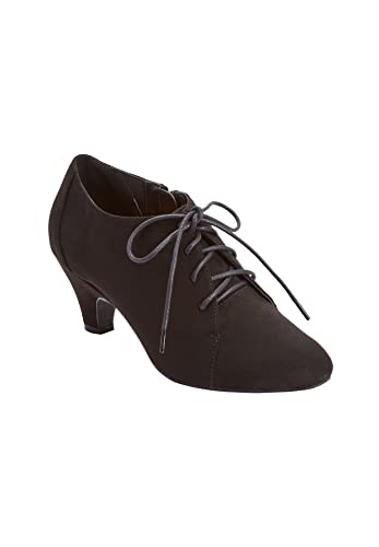 Comfortview Women's Wide Width The Gracen Shootie - 12 W, Black #TOP29