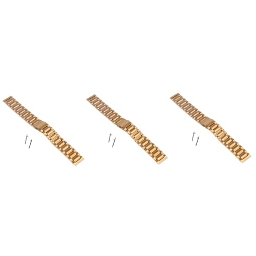 Bracelet montre acier inoxydable compatible montre connectée homme lot de 3