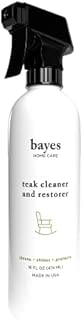Bayes High Performance Teak Cleaner & Restorer - Cleans, Shines, and Protects - Maintains Fine Teak and Restores Neglected Teak - 16 oz (1-Pack)