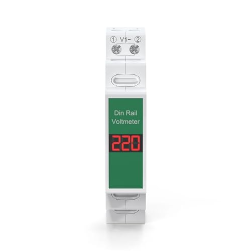 Voltmètre rail Din LED haute précision AC 60V-450V