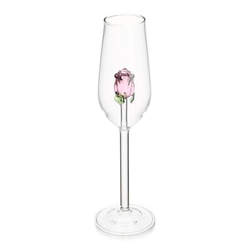 IMIKEYA Rose Wine Glass: 1PCS Cocktail Cup Crystal Flute