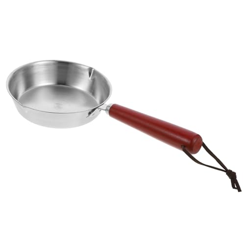 ULTECHNOVO Mini Frigideira de Aço Inoxidável Cozinha e Leve e Durável e Resistente com Design e Estável