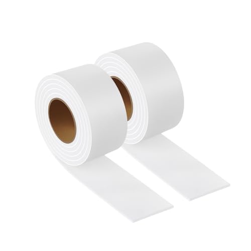 Felt Strips with Adhesive Backing – Furnigear Heavy Duty Cuttable Felt Tape Roll Furniture Pads for Chair Legs - Protecting Hardwood Floors, Chair Wall Protector (White, 40 x 2 x 0.14 Inch)