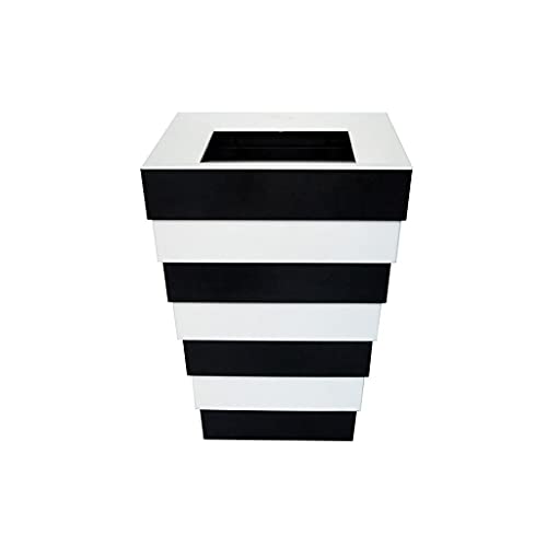 Caneca de basura cuadrada moderna para interior y exterior