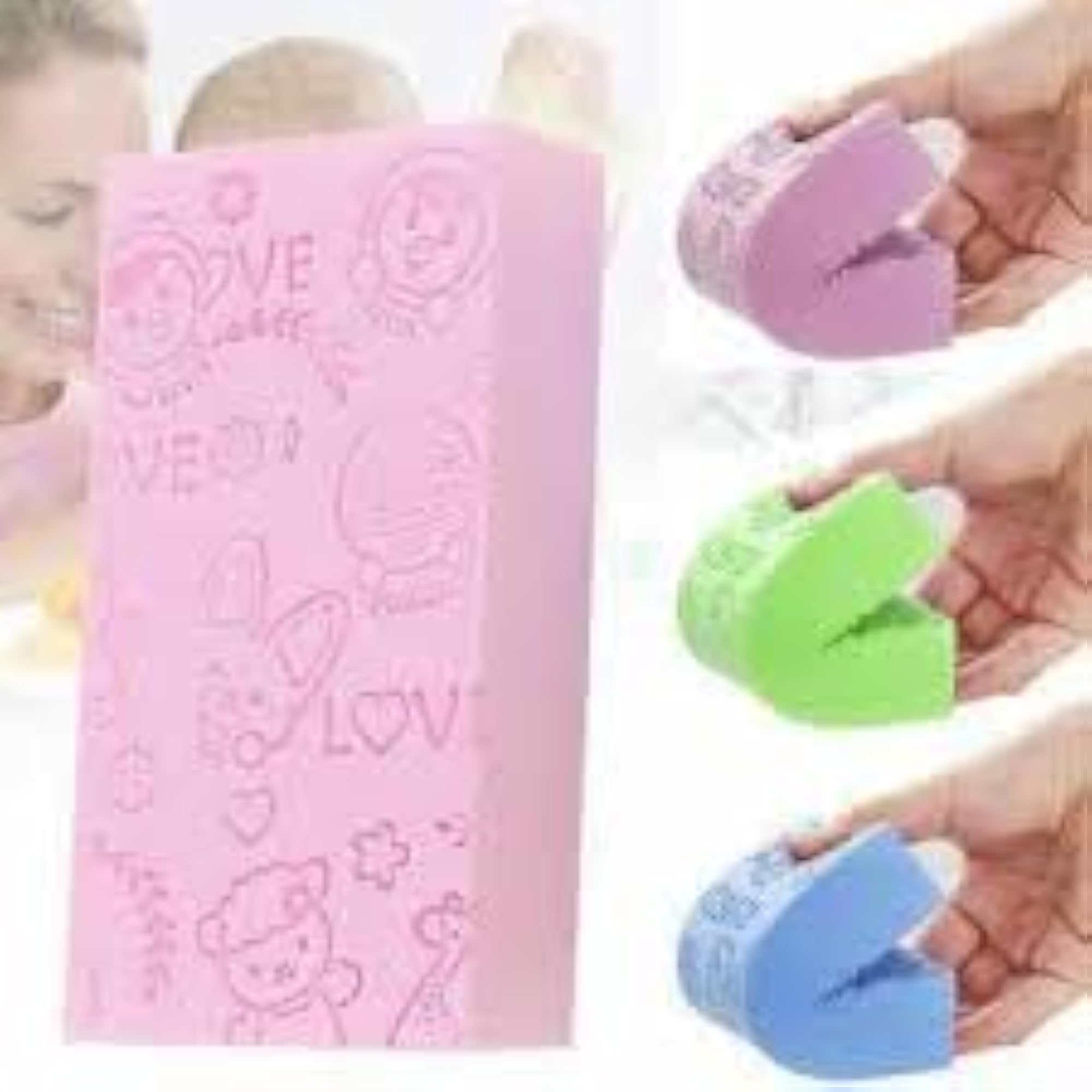 Ultra Soft Exfoliating Bath Sponge, Pack of 3