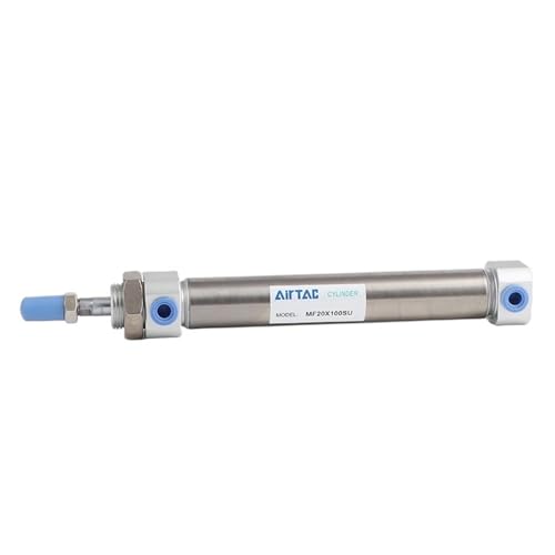 Vérin pneumatique mini cylindre d'air MF20 inox à course variable 25-200mm - 7