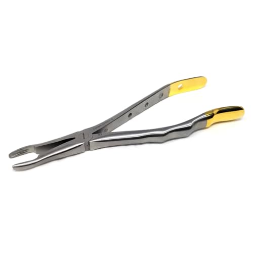 IMEDS Dental Extracting Forceps #41 with Serrated Beaks Lower Molar Tooth Extraction German Stainless Steel Tools Comes in Gold Handle