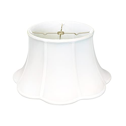 Royal Designs 6-Way Out Scallop Bell Basic Lamp Shade, White, 13 x 19 x 11.25 - BS-722-19WH