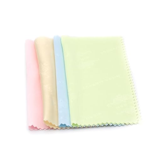 TOGEVAL マイクロファイバークリーニングクロス 軽量ソフトクロス ポケット収納可 メガネ スマホ カメラ レンズ ジュエリー ランダムカラー