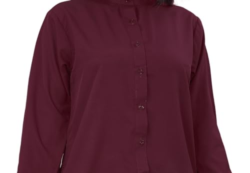 Image of DHRUVI Trendz Women's Solid Crepe Regular Fit Shirt