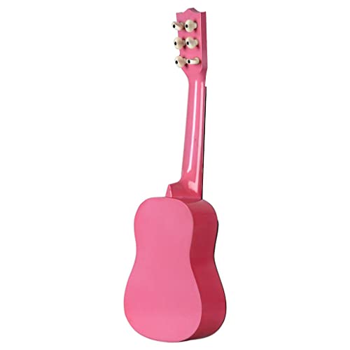 Image of Mini 21Inch 6 Strings Acoustic Guitar Musical Instrument Gift Pink