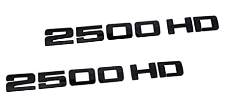 Image of 2X 2500HD 2500 HD Emblems 3D Decal Badges(Black)