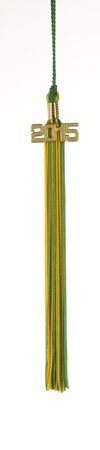 2005 Black/DK Green Graduation Tassel - Every School Color Available - Made in USA