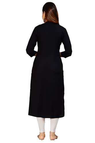 Image of NEW4U Women's Solid Rayon Straight Kurta