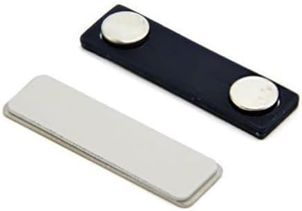 Magnetischer Namensabzeichen Für Id, Mitarbeiter, Gäste, Besucher, Veranstaltungen, Arbeitskleidung, Jacke, Hemd, Geschäft Mit Selbstklebstoff und Plastikrücken - 45mm x 13mm