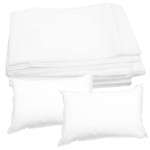 Cabilock Einweg-bettwäsche Bettlaken Und Kissenbezug Aus Vliesmaterial Sauber Und Leicht Für Reisen Als Ersatz Für Hotelbettwäsche