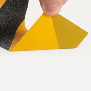 adhes 30 rolls non slip hazard caution tape safety anti slip tape roll strong grip warning tape floor mats sticker for indoor outdoor walkway stairs treads and steps blackyellow 2in x 20ft