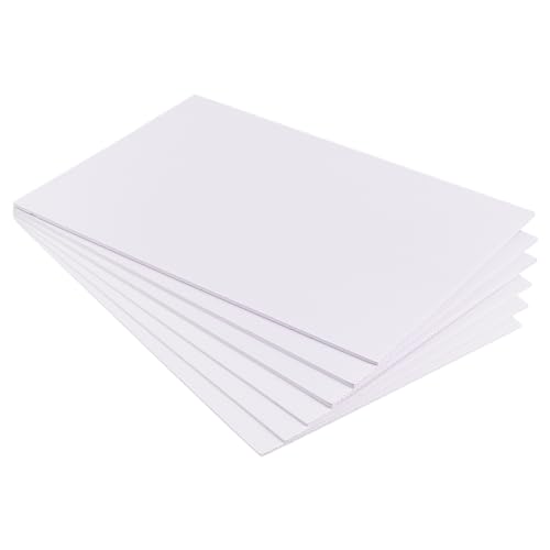 BENECREAT 6 Planchas 2/3mm Tableros Espuma Blanca, Tablero de Montaje de Placa de Cartel de Hoja de PVC de Espuma Rectangular de 30x20 cm para Montaje, Artesanías, Modelado