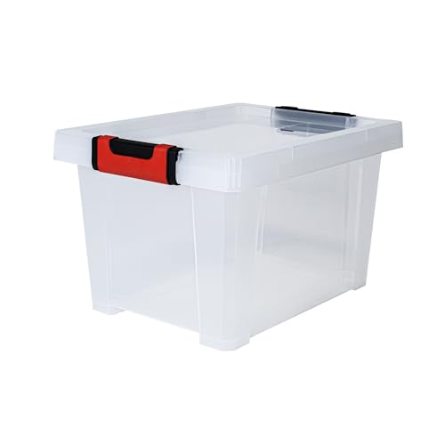 EDA - Boîte de rangement 15 L Clipstock - Avec couvercle - Poignées 