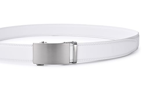 Image of Lingli Men's Belt,Ratchet Dress Belt with Automatic Buckle Brown /Black-Trim to Fit-35mm wide