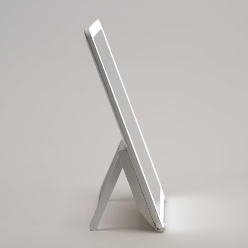 Espejo de maquillaje rectangular LED recargable portátil miniatura 2