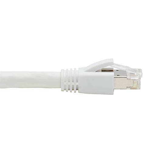 Tripp Lite Cat8 Snagless Ethernet Cable, 25G/40G Certified Network Patch Cable, 22 Awg S/Ftp, Poe, White, 6 Feet / 1.8 Meters, Life Limited Manufacturer's Warranty (N272-006-Wh) #TOP3