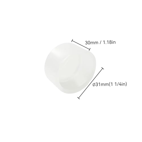 Image of 4Pcs Rubber End Caps ID 31mm (1-1 /4 inch) Clear Flexible Protective Caps Soft Elastic Dustproof Cover for Rod Tube Screw Bolt