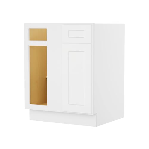 Image of Furinno Shaker Blind Bases Kitchen Cabinet, Ready to Assemble, 24 D x 36 W x 34.5 H, White