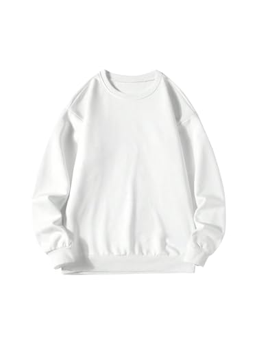 SOLY HUX Men's Crewneck Sweatshirt Drop Shoulder Long Sleeve Basic Pullover Tops Fall Clothes