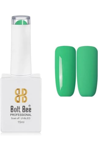 Image of Bolt Bee Fresh Mint Color Gel Nail Polish Soak Off UV Gel DIY at Home 15ML Manicure Salon Nail Art