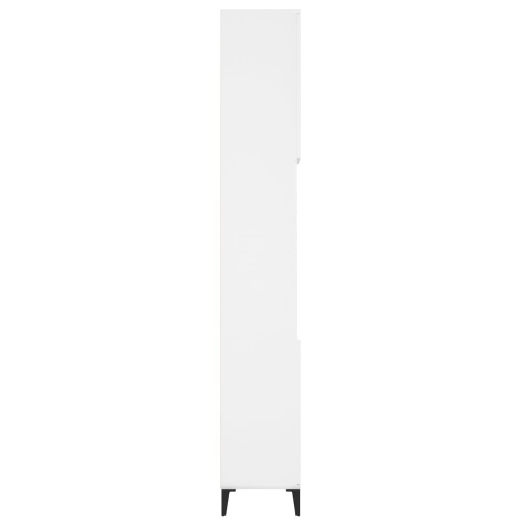 vidaXL Armario de baño Madera contrachapada Blanco 30x30x190 cm