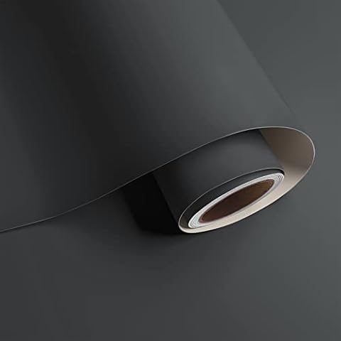 VaryPaper Dark Grey Wallpaper Self Adhesive Contact Paper Vinyl Wrap for Furniture Kitchen Cupboard Stickers Worktop Covering Sticky Back Plastic Living Room Bedroom Bathroom Removable Thick 40cm×2m Cover