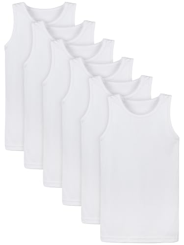 Cooraby 6 Pack Toddler Tank Top Kids Undershirts Soft Undershirt for Boys and Girls