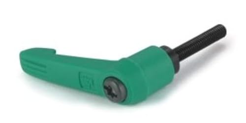 Image of Kipp 06610-41086X50 Fiberglass Reinforced Plastic /Steel Adjustable Handle with M10 External Thread, inchNovo.Grip inch Style, Steel Components, Metric, 50 mm Screw Length, Size 4, Signal Green Color