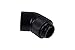 Alphacool 17246 Eiszapfen Angled Adaptor 45Â° rotatable G1/4 Outer Thread to G1/4 Ã­nner Thread - deep Black Water Cooling Fittings
