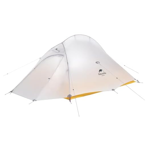 Naturehike Tienda de Campaña Mejorar Cloud Up 2 Persona Tienda de Trekking Ultraligero Impermeable (10D Amarillo)
