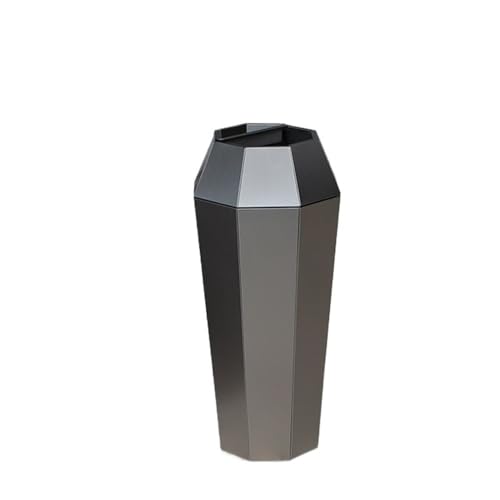 SDA287MZ Papelera para Exterior Cenicero Vestíbulo del Hotel Bote de Basura con elevación Vertical Comercial de Acero Inoxidable con Cilindro de Cigarrillo Lugar público Contenedor de Residuos(Negro)