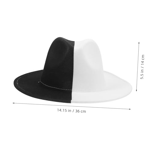 Vintage Dual Color Jazz Hat for Men Stylish Outdoor Accessory with Flat Brim Unique Pattern Soft Material for Retro Fashion and Leisure Wear Multi4